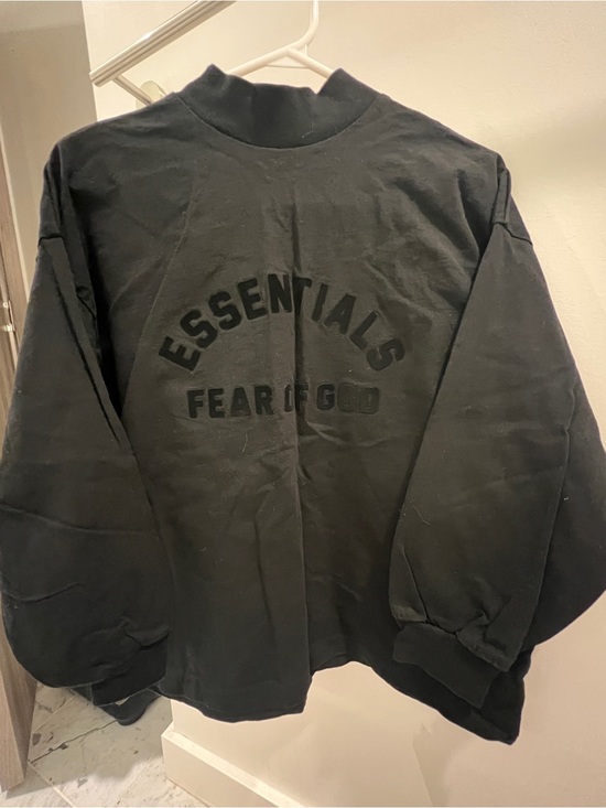Fear of God Sweaters - Fear of God Essentials Black Crewneck Sweater
